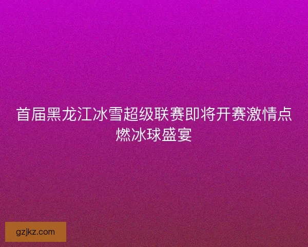 首届黑龙江冰雪超级联赛即将开赛激情点燃冰球盛宴